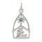 Sterling Silver Crystal Nativity Charm 49.8mm Long X 27mm Wide Approx.